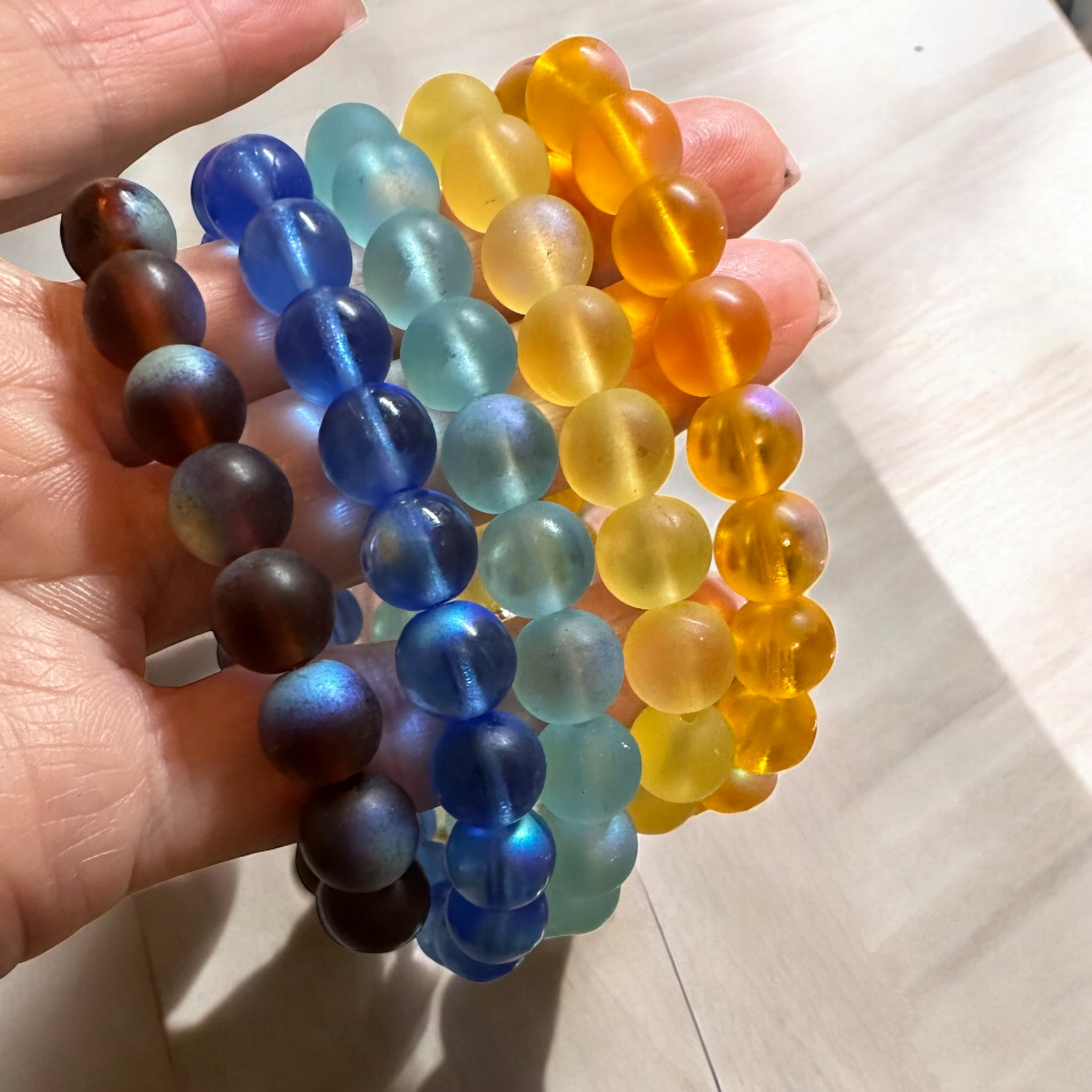 Kelowna Crystal Cave - 5 Aurora Bracelets In Hand