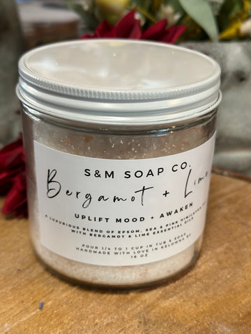 S & M Soap Co - Bergamot & Lime Bath Salts Small