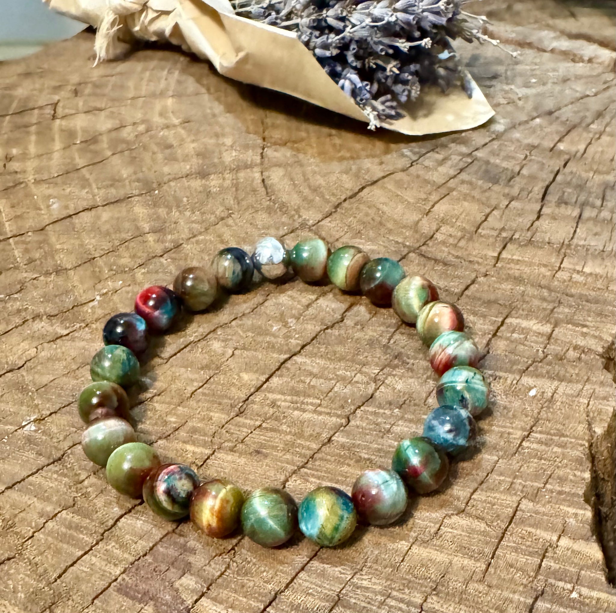 My Two Daughters Jewelry - 8mm Galaxy Tigers Eye Bracelet 1