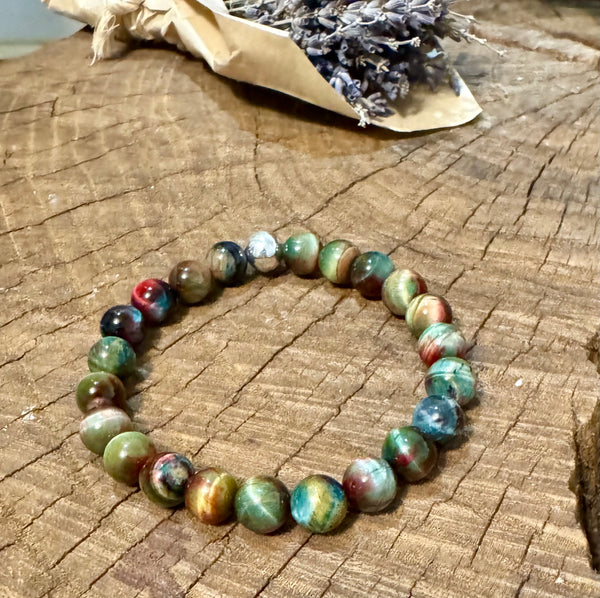 My Two Daughters Jewelry - 8mm Galaxy Tigers Eye Bracelet 1