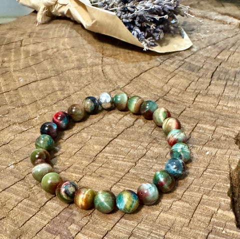 My Two Daughters Jewelry - 8mm Galaxy Tigers Eye Bracelet 1