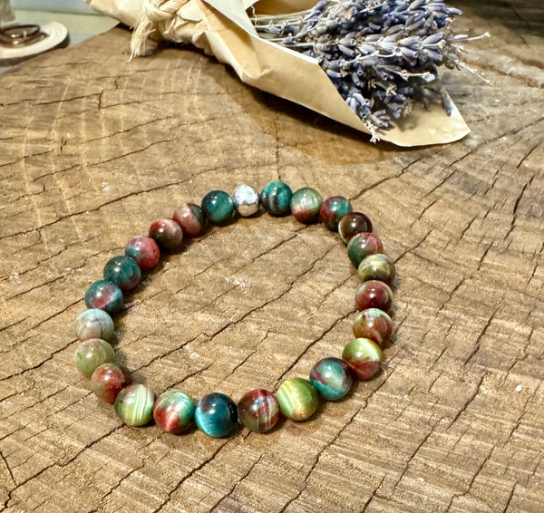 My Two Daughters Jewelry - 8mm Galaxy Tigers Eye Bracelet