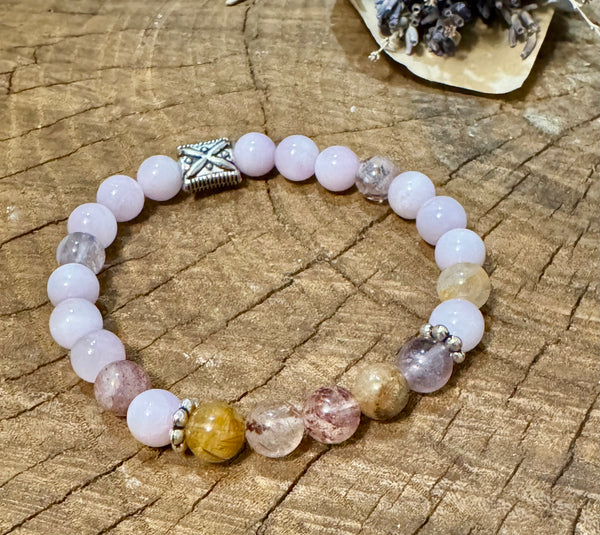 My Two Daughters Jewelry - 8mm Super 7 Kunzite Bracelet