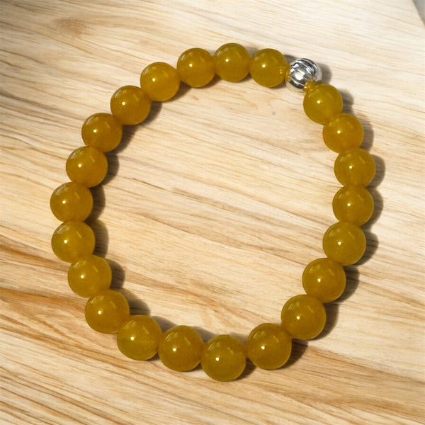 My Two Daughters Jewelry - 8mm Yellow Onyx Bracelet 