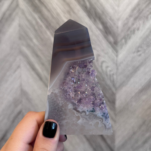 Kelowna Crystal Cave - Agate Geode Obelisk Option 2