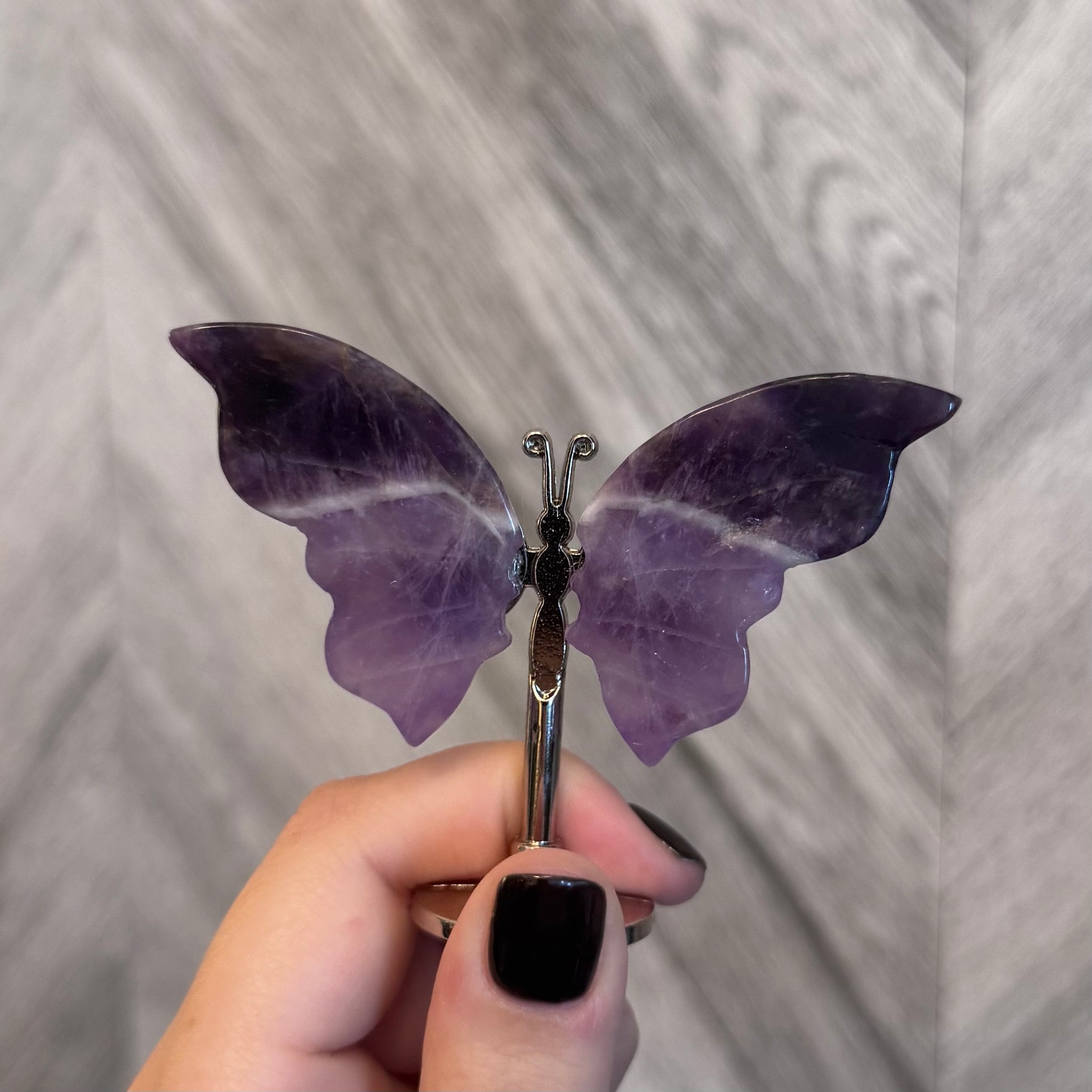 Kelowna Crystal Cave - Amethyst Crystal Butterfly