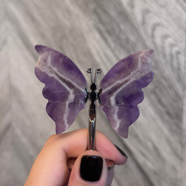 Kelowna Crystal Cave - Amethyst Crystal Butterfly