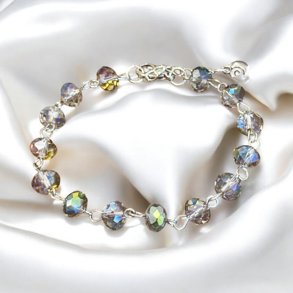 Fancy Beads - Aurora Faceted Adjustable Bracelet