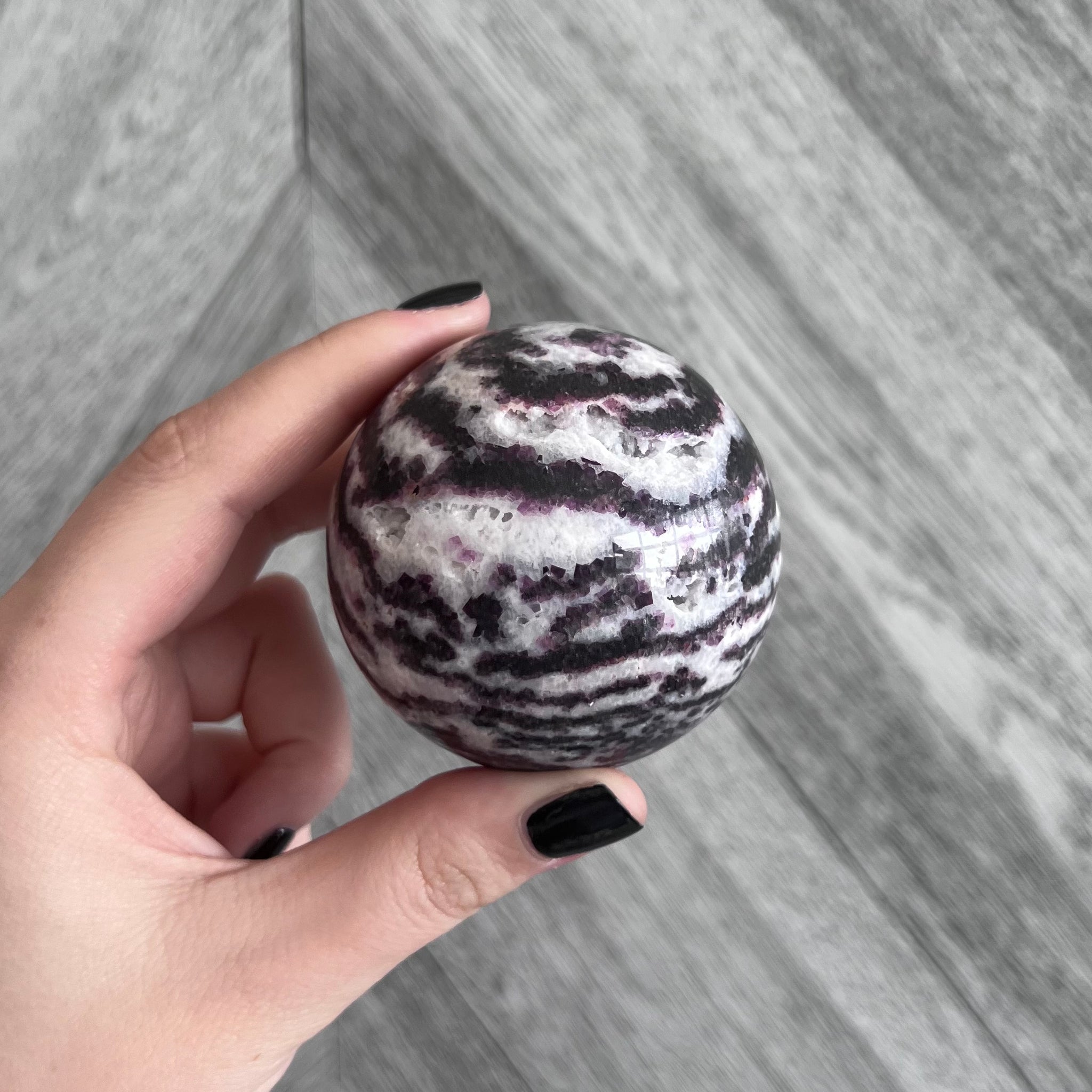 Kelowna Crystal Cave - Purple Zebra Jasper Sphere