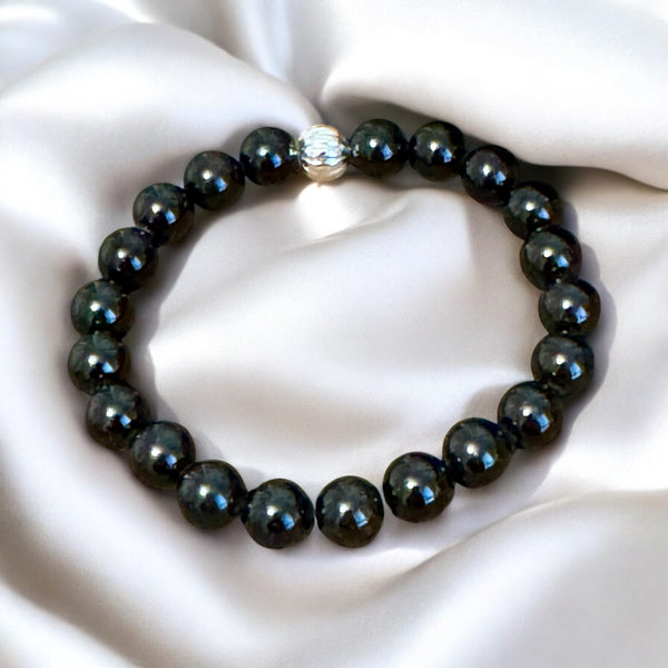 My Two Daughters Jewelry - Black 8mm Beaded Bracelet