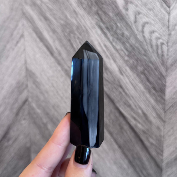 Kelowna Crystal Cave - Black Banded Agate 95g