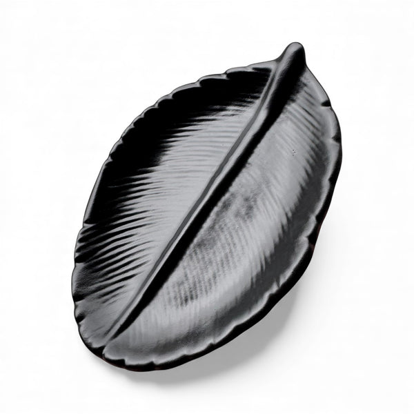 My Two Daughters Jewelry - Black Leaf Dish 1