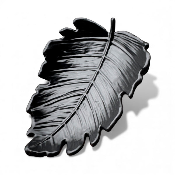 My Two Daughters Jewelry - Black Leaf Dish 2