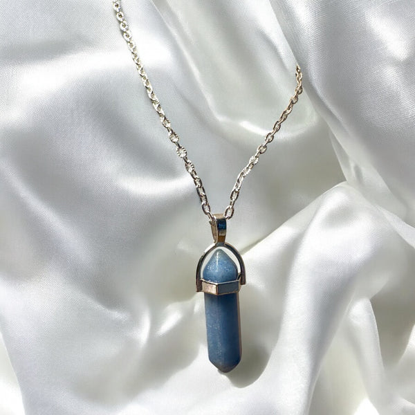 My Two Daughters Jewelry - Blue Aventurine Pendant Necklace