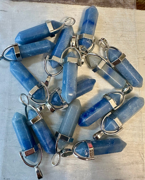 Kelowna Crystal Cave - Blue Aventurine Pendant Point