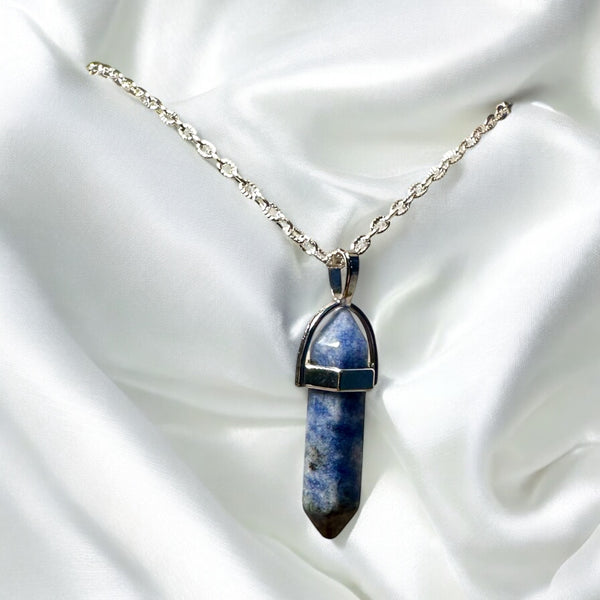 My Two Daughters Jewelry - Blue Spot Jasper Pendant Necklace