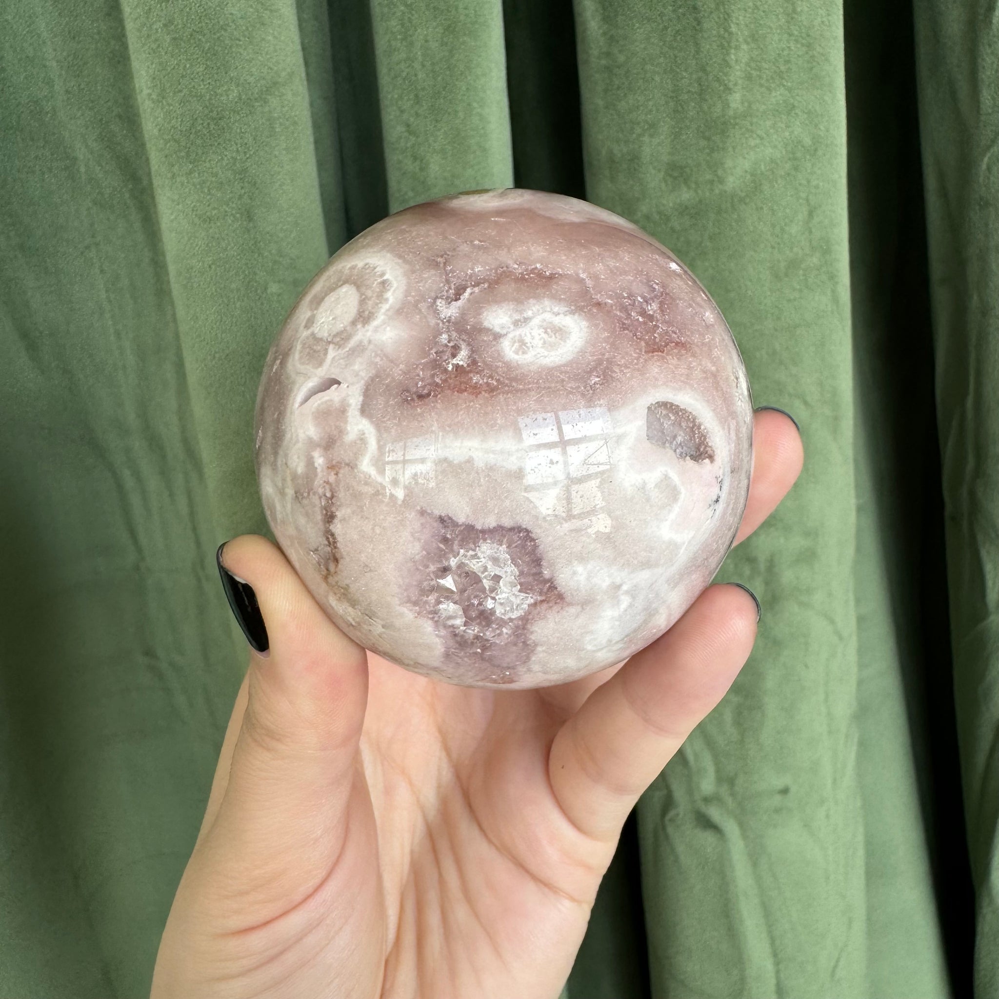 Kelowna Crystal Cave - Flower Agate Sphere