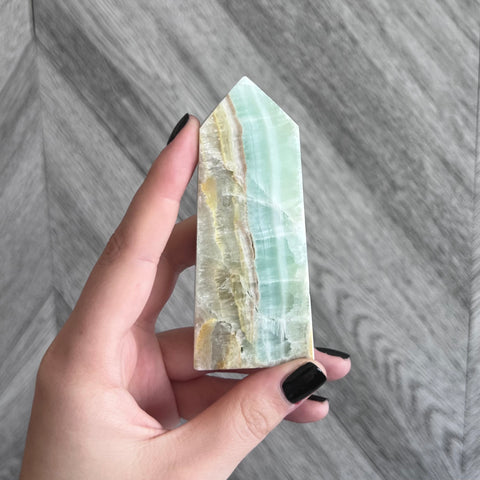 Kelowna Crystal Cave - Caribbean Calcite Obelisk 