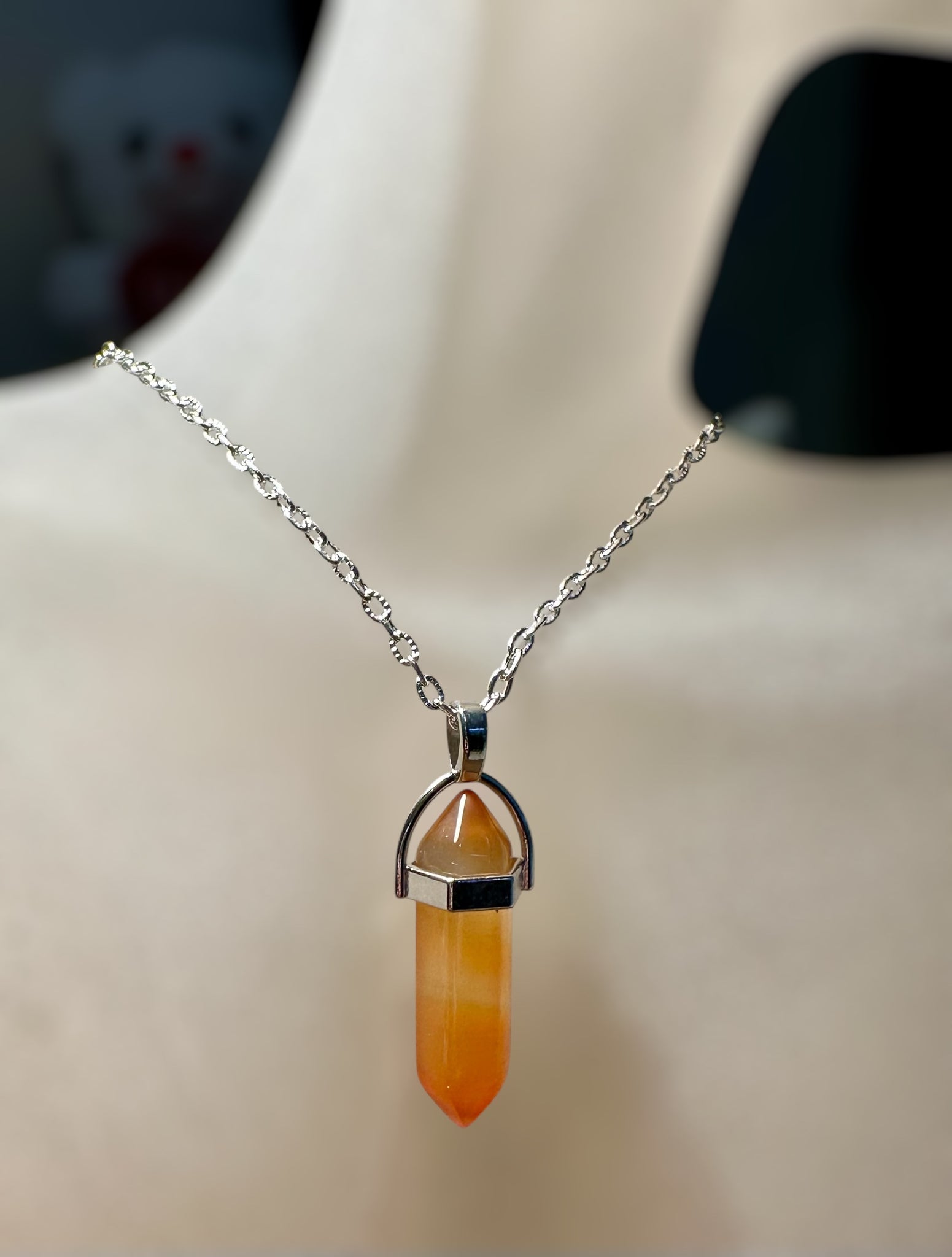My Two Daughters Jewelry - Carnelian Pendant Necklace