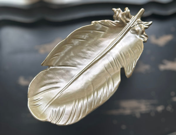 TRUE ART KELOWNA - Champagne Feather Smudge Tray