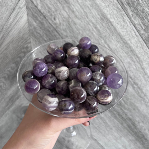 Kelowna Crystal Cave - Chevron Amethyst Mini Sphere