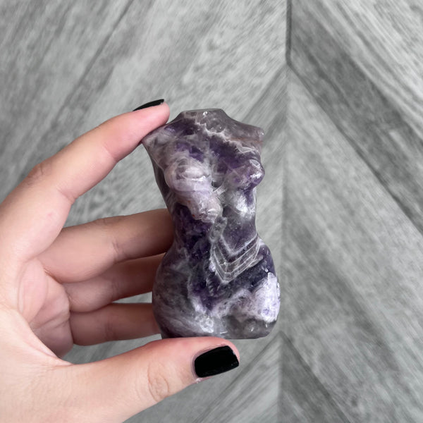 Kelowna Crystal Cave - Chevron Amethyst Woman Body