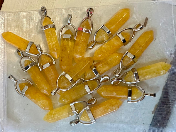 Kelowna Crystal Cave - Citrine Pendant Point