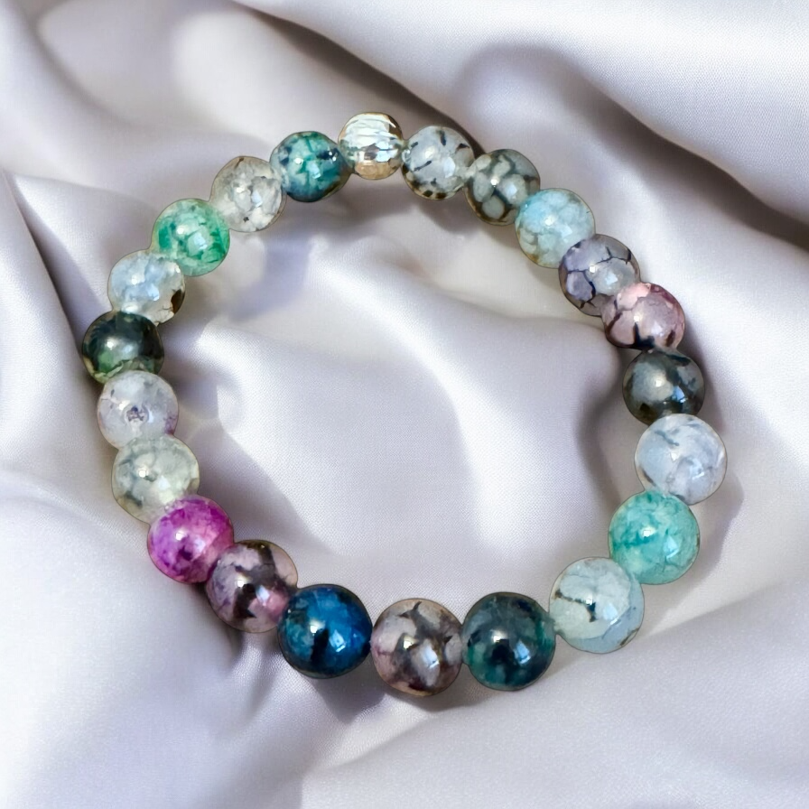 My Two Daughters Jewelry - Dragon Scale 8mm Beaded Bracelet