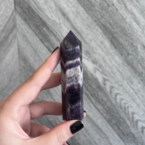 Kelowna Crystal Cave - Chevron Amethyst (Dream Amethyst)  Point Small/Medium