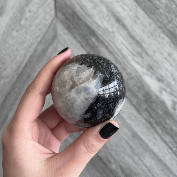 Kelowna Crystal Cave - Rainbow Moonstone Sphere