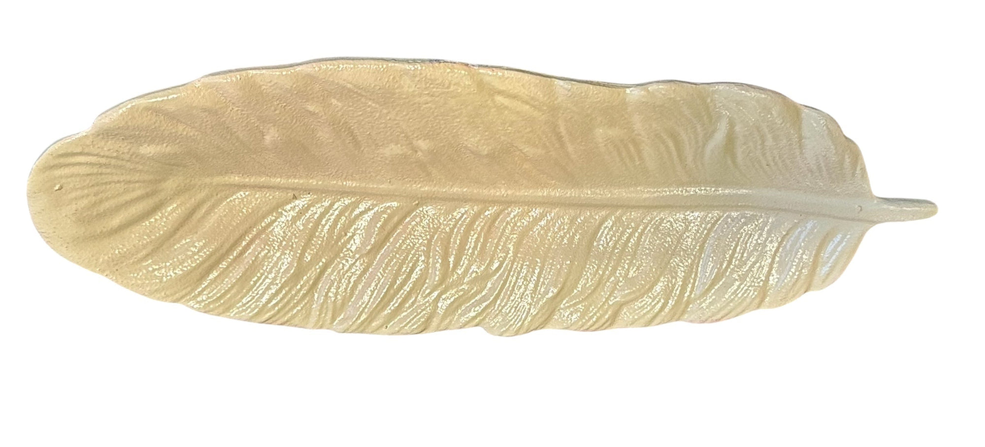 TRUE ART KELOWNA - Feather Tray Smudge Holder Beige
