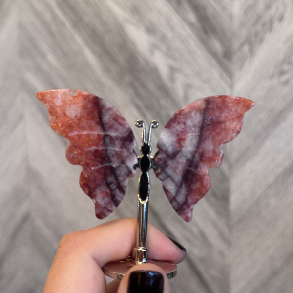 Kelowna Crystal Cave - Fire Quartz Crystal Butterfly Style 2