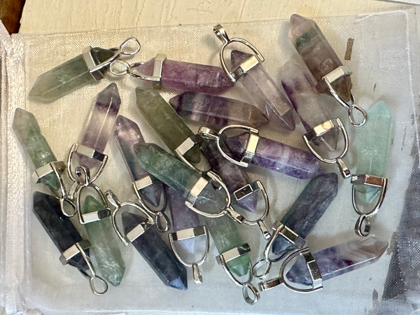 Kelowna Crystal Cave - Fluorite Pendant Point