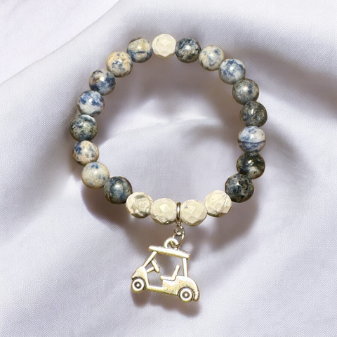 My Two Daughters Jewelry - Golf Charm Beaded Bracelet