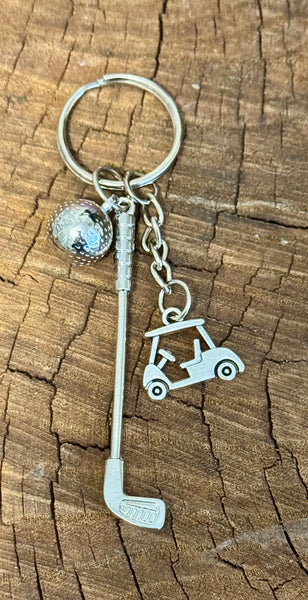 Fancy Beads - Golf cart Keychain 1
