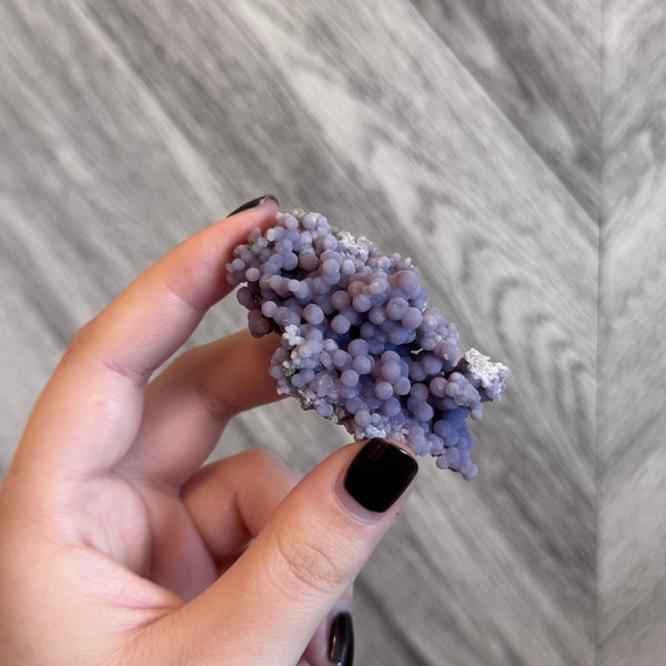 Kelowna Crystal Cave - Grape Agate Cluster in Hand