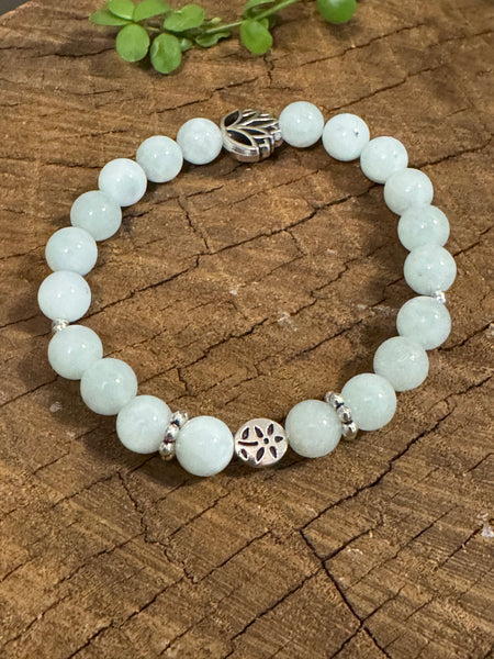 My Two Daughters Jewelry - Green Angelite 8mm Beaded Bracelet