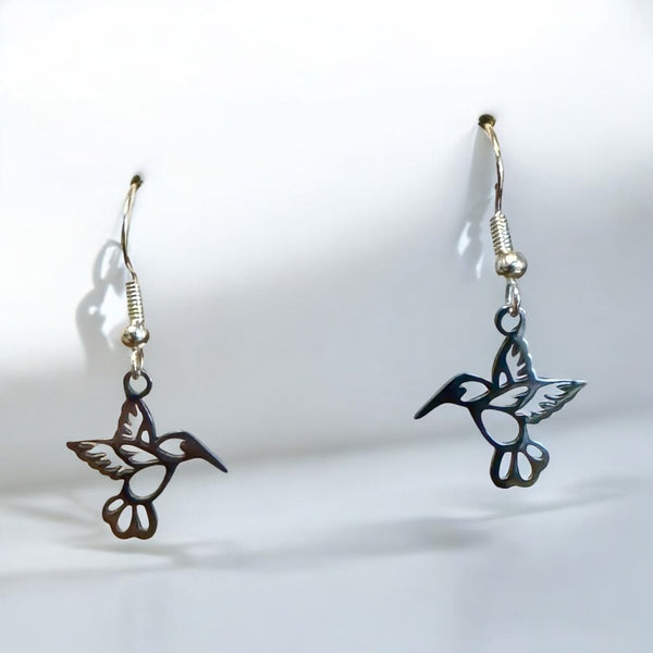 My Two Daughters Jewelry - Hummingbird Earrings Silver