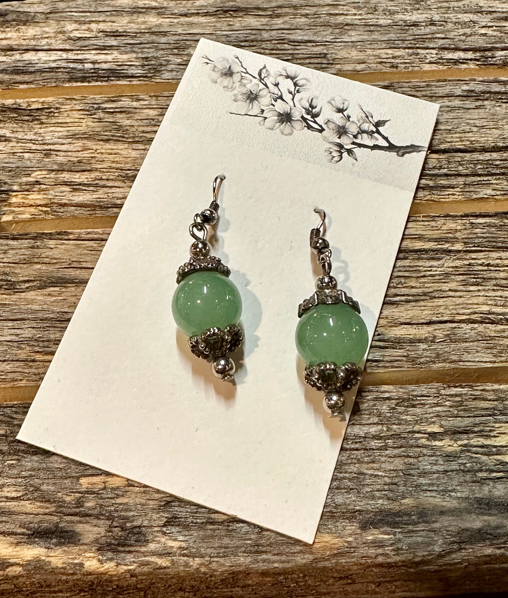 Fancy Beads - Green Aventurine Dangles