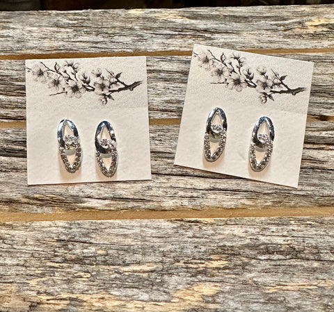 Fancy Beads - Silver & Stone Earrings