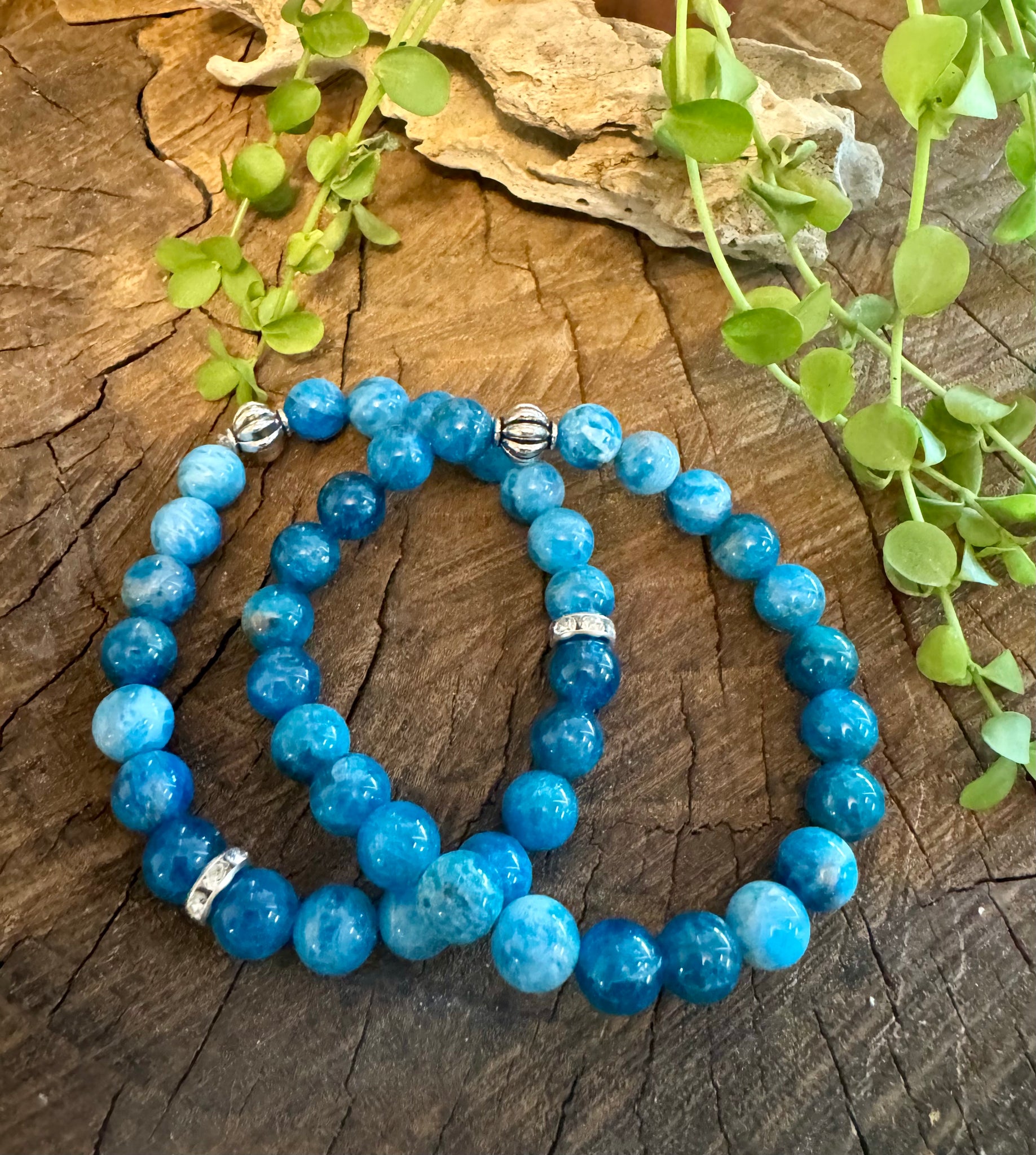 Fancy Beads - 8mm Apatite Bracelet