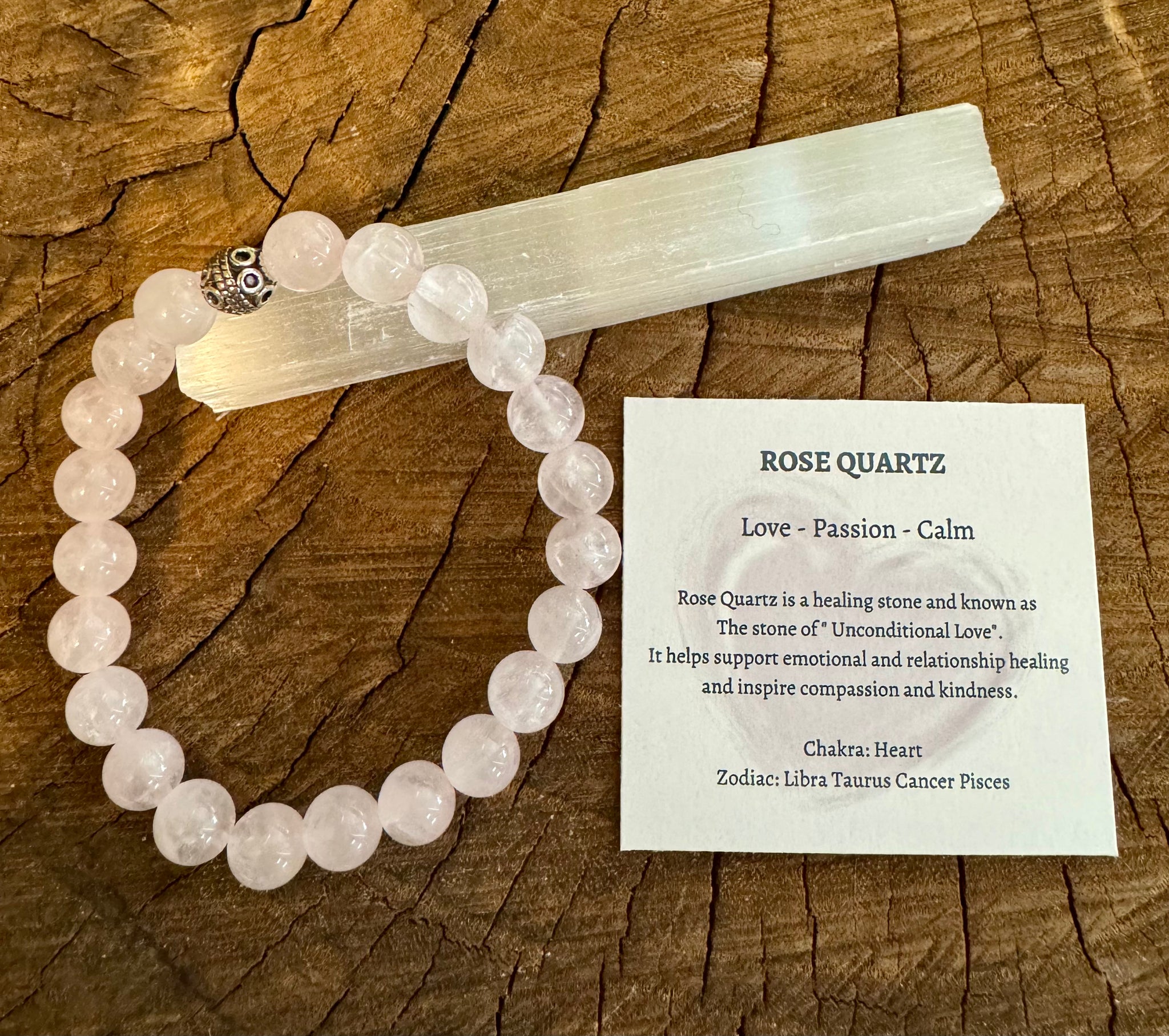 Rose Quartz Bracelet 8mm –