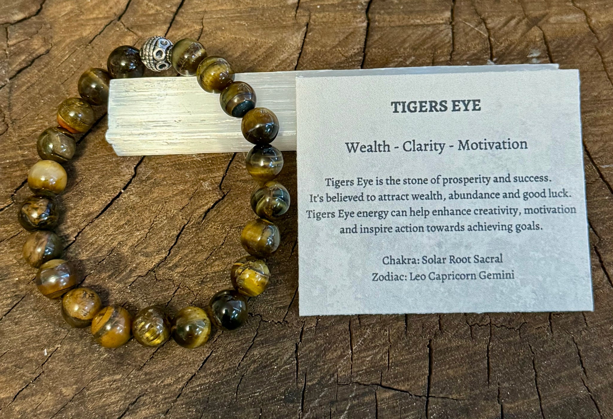 Fancy Beads - 8mm Tigers Eye Bracelet