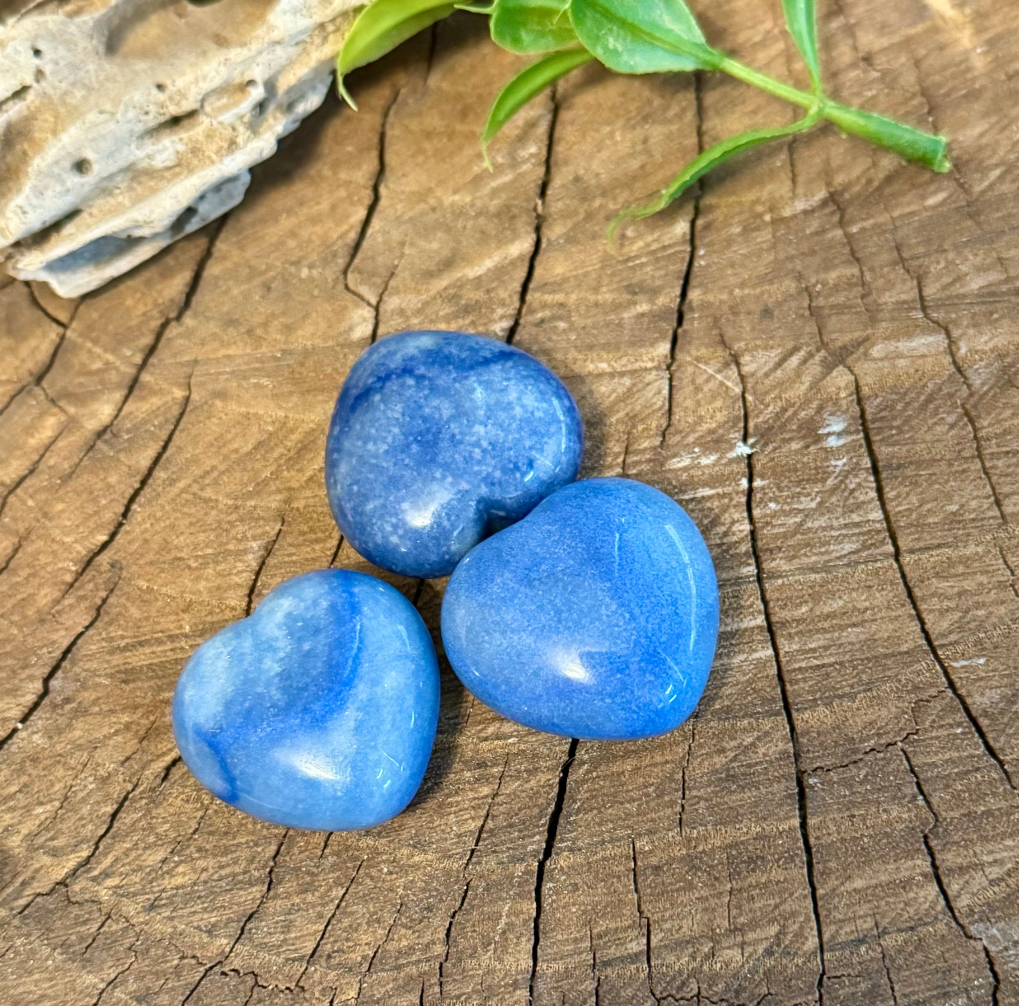 Kelowna Crystal Cave - Small Blue Aventurine Hearts