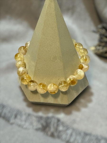 Fancy Beads - 8mm Brazil Citrine Bracelet