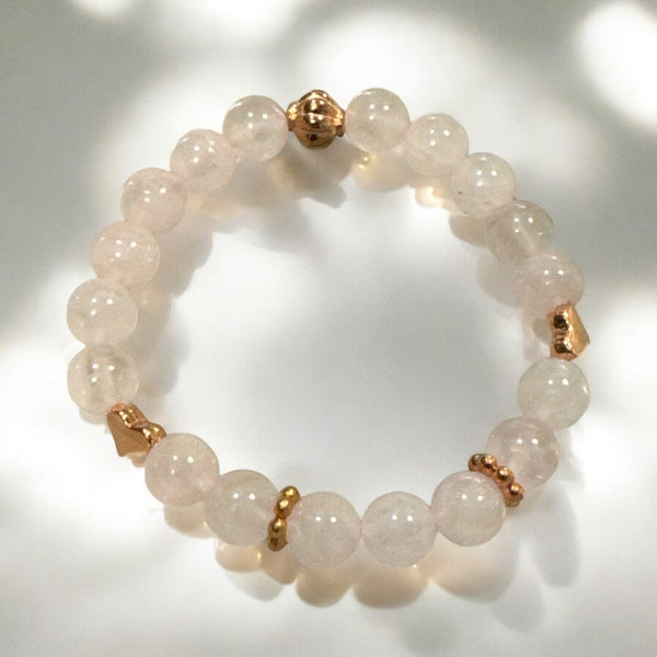 Fancy Beads - 8mm Rose Quartz Bracelet