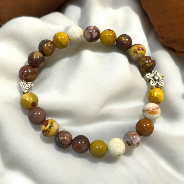 Fancy Beads - 8mm Mookaite Jasper Bracelet