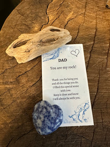 Fancy Beads - Father Day Card with Pocket Heart Stone