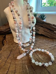 Fancy Beads - 108 Bead Mala Necklace & Bracelet Set