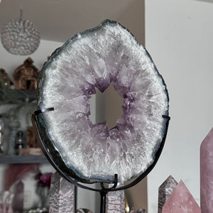 Kelowna Crystal Cave - Amethyst Cluster on Stand